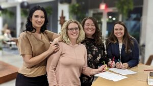 JLLV members and Gillian Sharkey from CSC signing the MOA